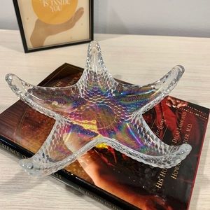Carnival Glass Sea Star Trinket Dish